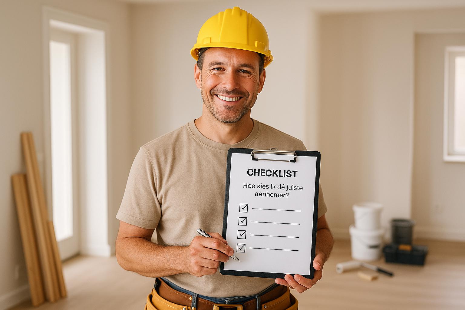 Checklist: Hoe kies ik de juiste aannemer?